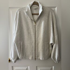 Varley Light Gray Bomber Jacket